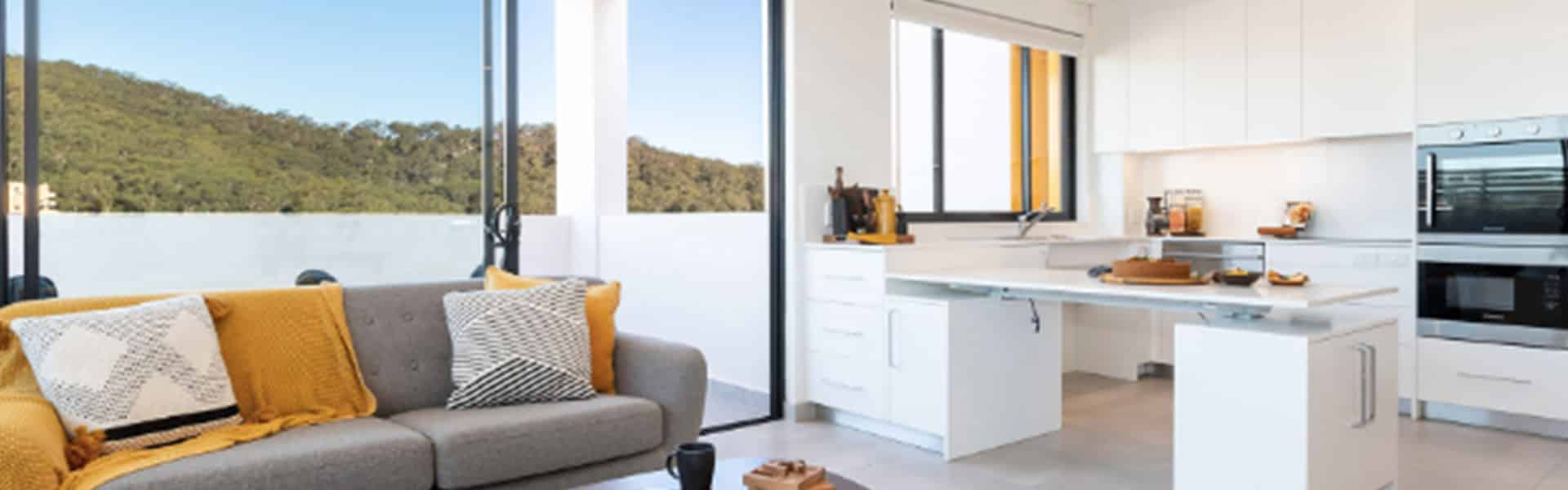 Living with Disability Accommodation Lounge and Kitchen
